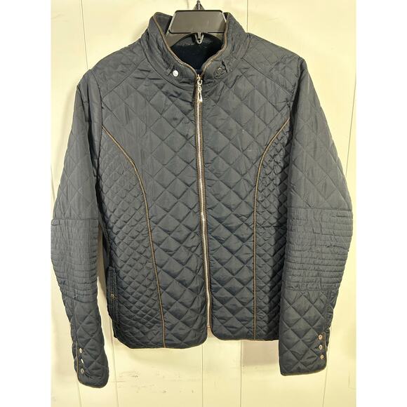 YMI Collection Women’s Quilted
 Lined Jacket in Navy Size Large - Picture 1 of 7